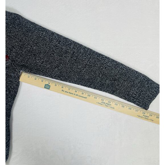 Woolrich Cardigan Sweater Womens Sz L Charcoal Heathered Ski Winter Snow Holiday - Picture 11 of 11